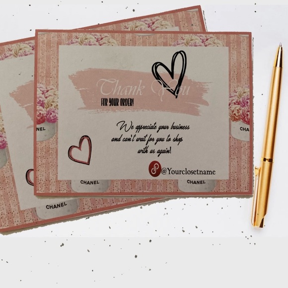 Thank You  Cards  (100) with Custom Name - Picture 4 of 10